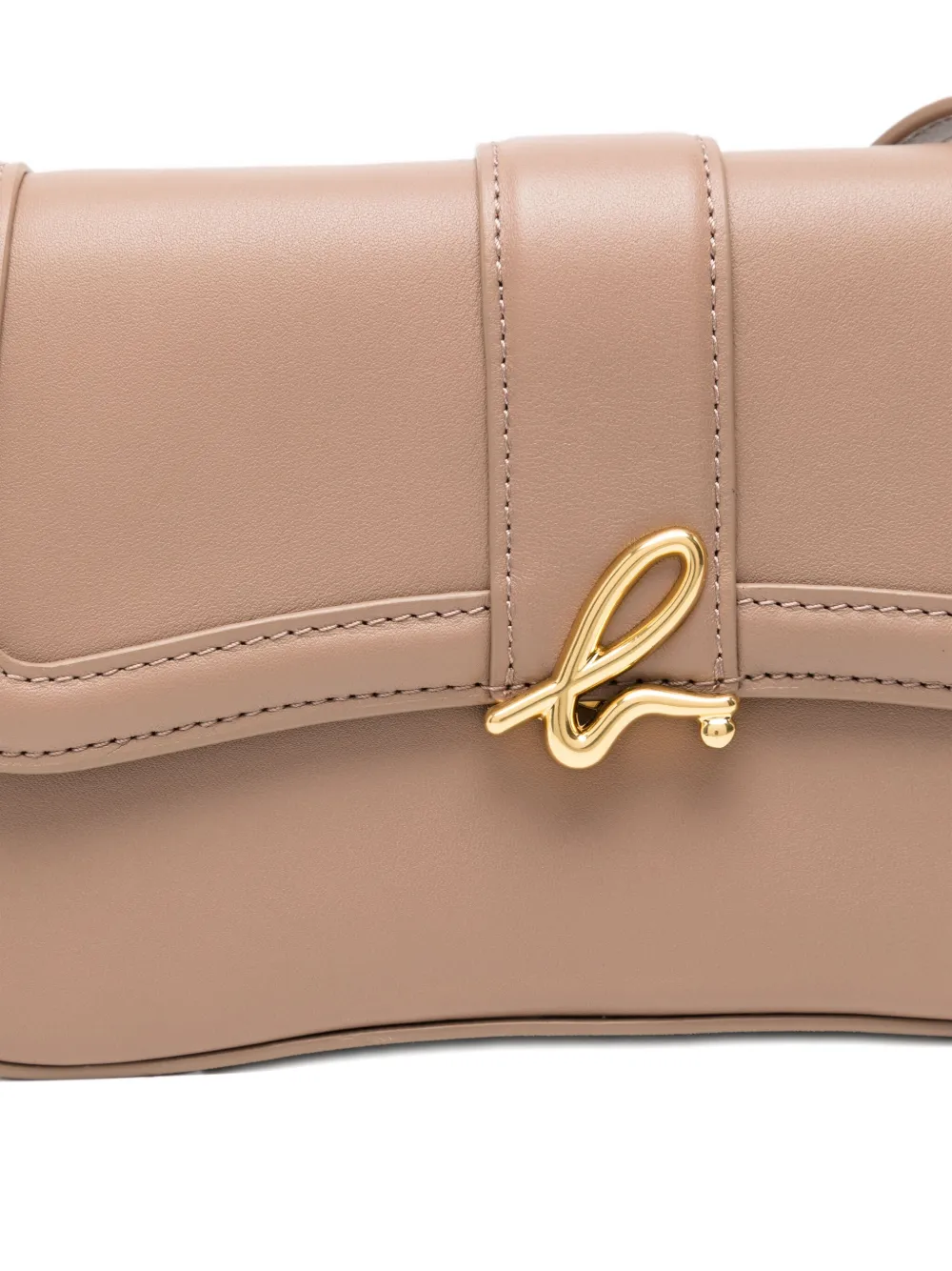 Agnès B. Logo-plaque Crossbody Bag In Neutral
