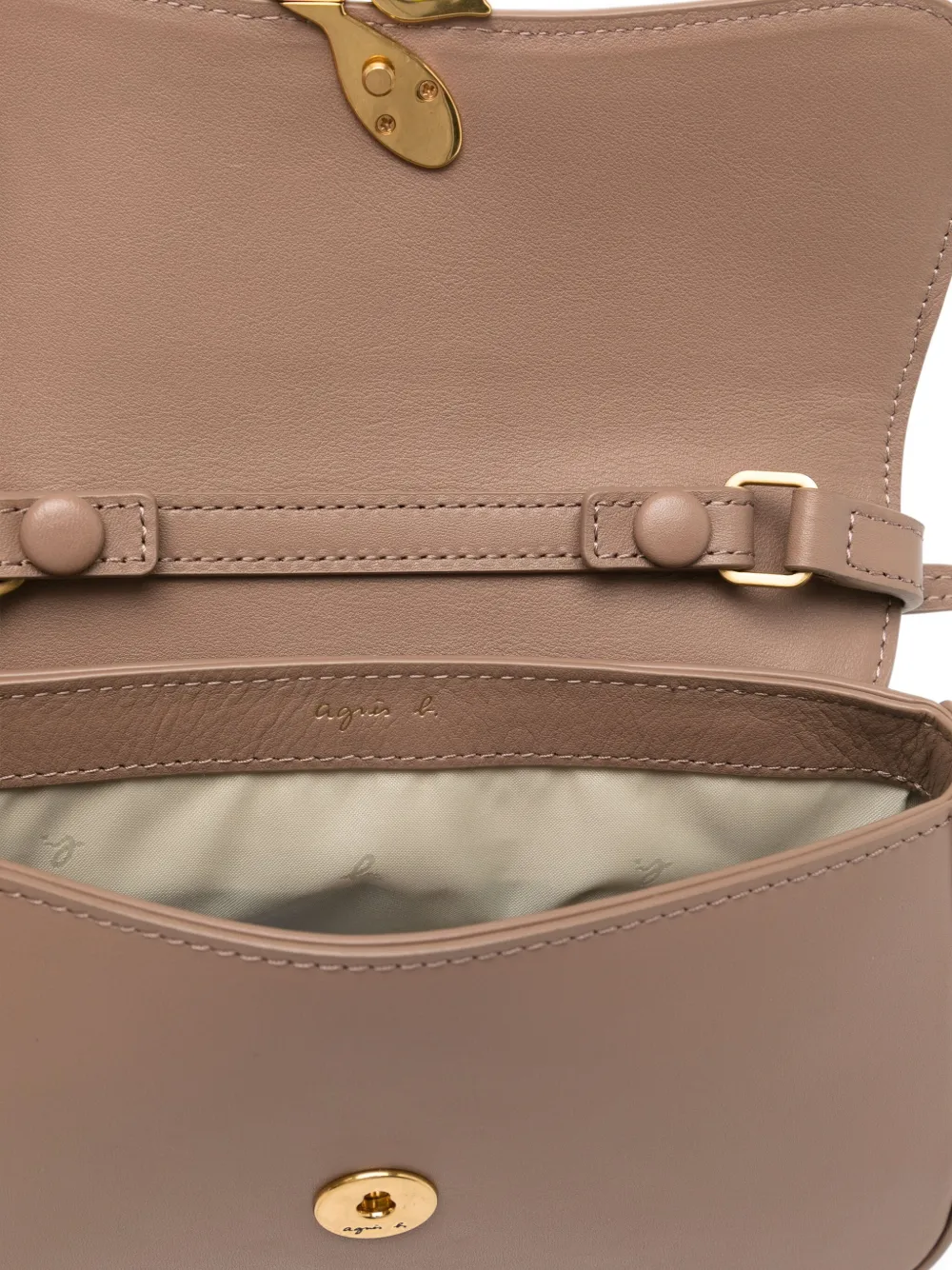 Agnès B. Logo-plaque Crossbody Bag In Neutral