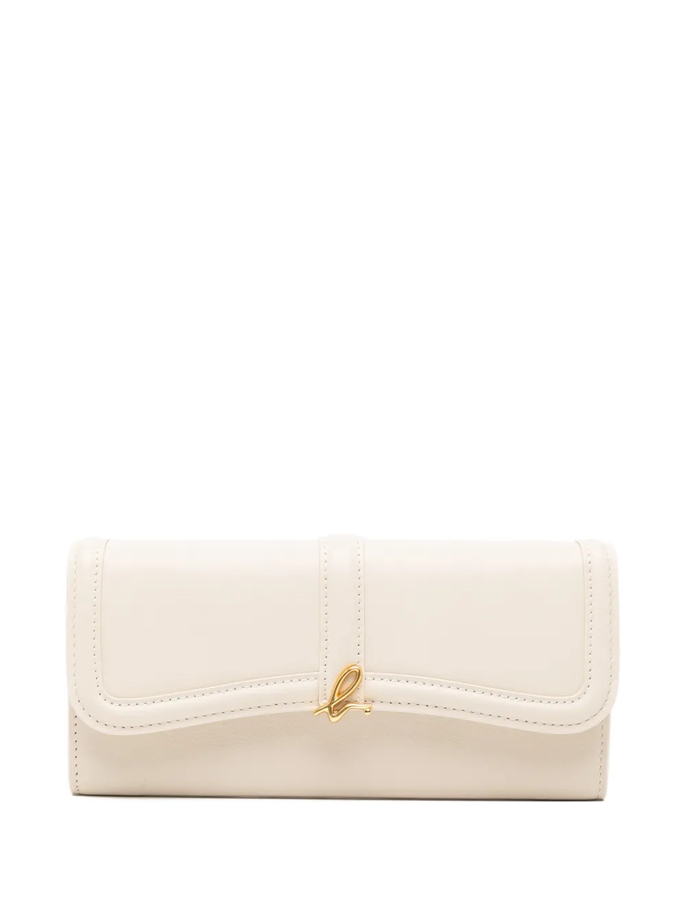 Agnès B. Leather Wallet In Neutral