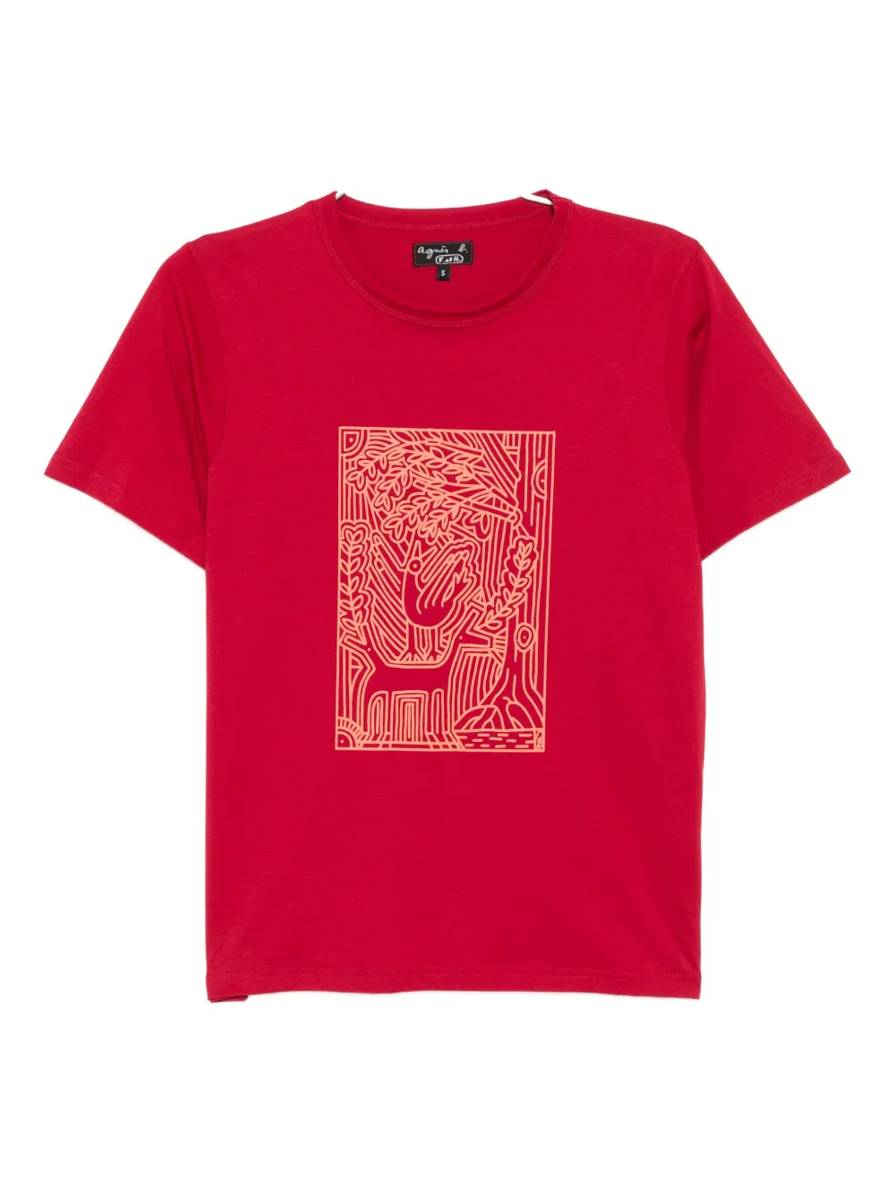 agnès b.  playera Le Mixte en colaboración con Thibaut Renoulet | rojo | Image 1