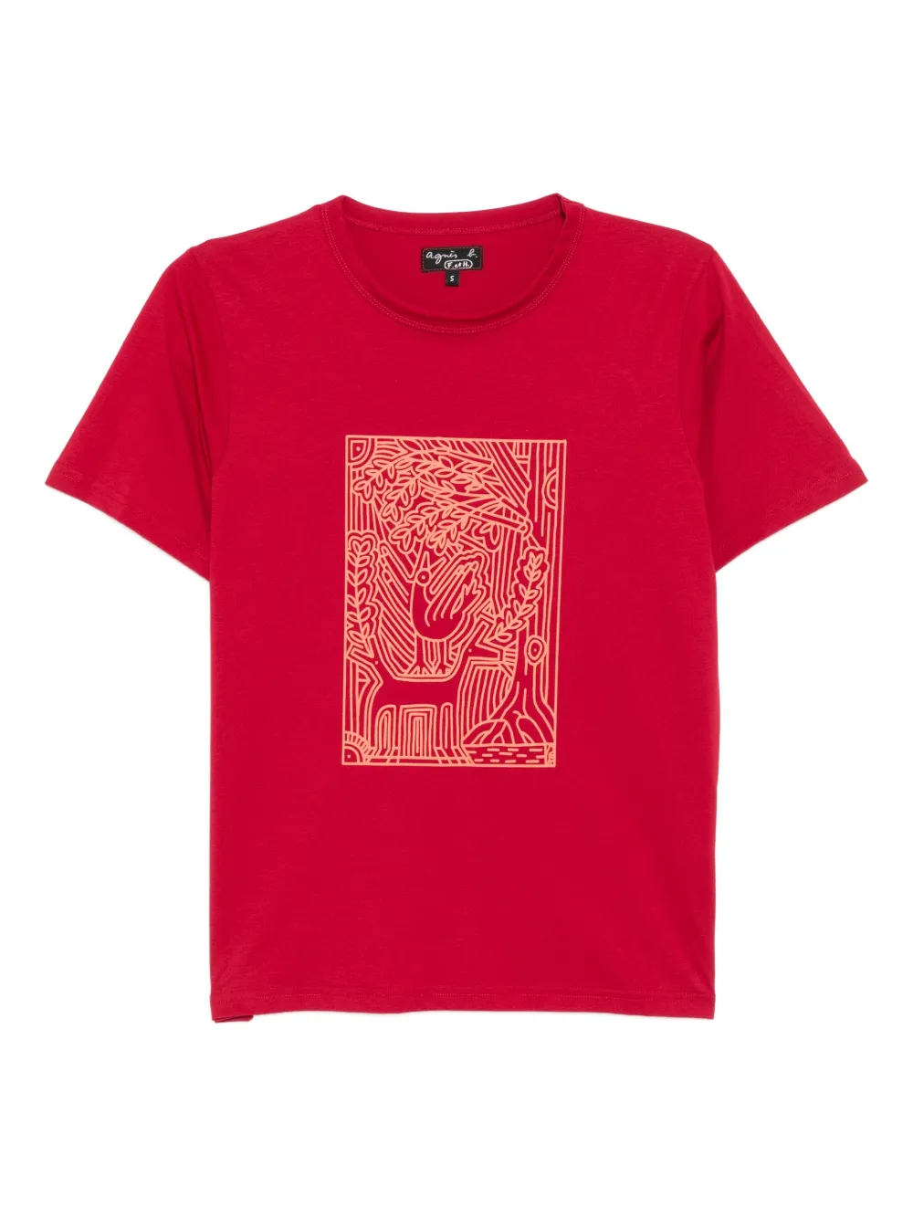 agnès b.  playera Le Mixte en colaboración con Thibaut Renoulet | rojo | Image 1
