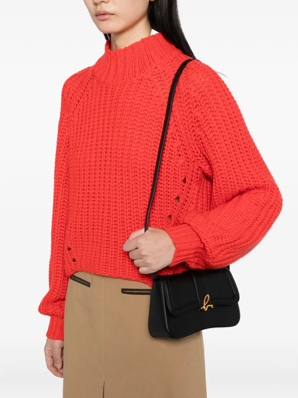Agnès B. Logo-plaque Crossbody Bag In Black