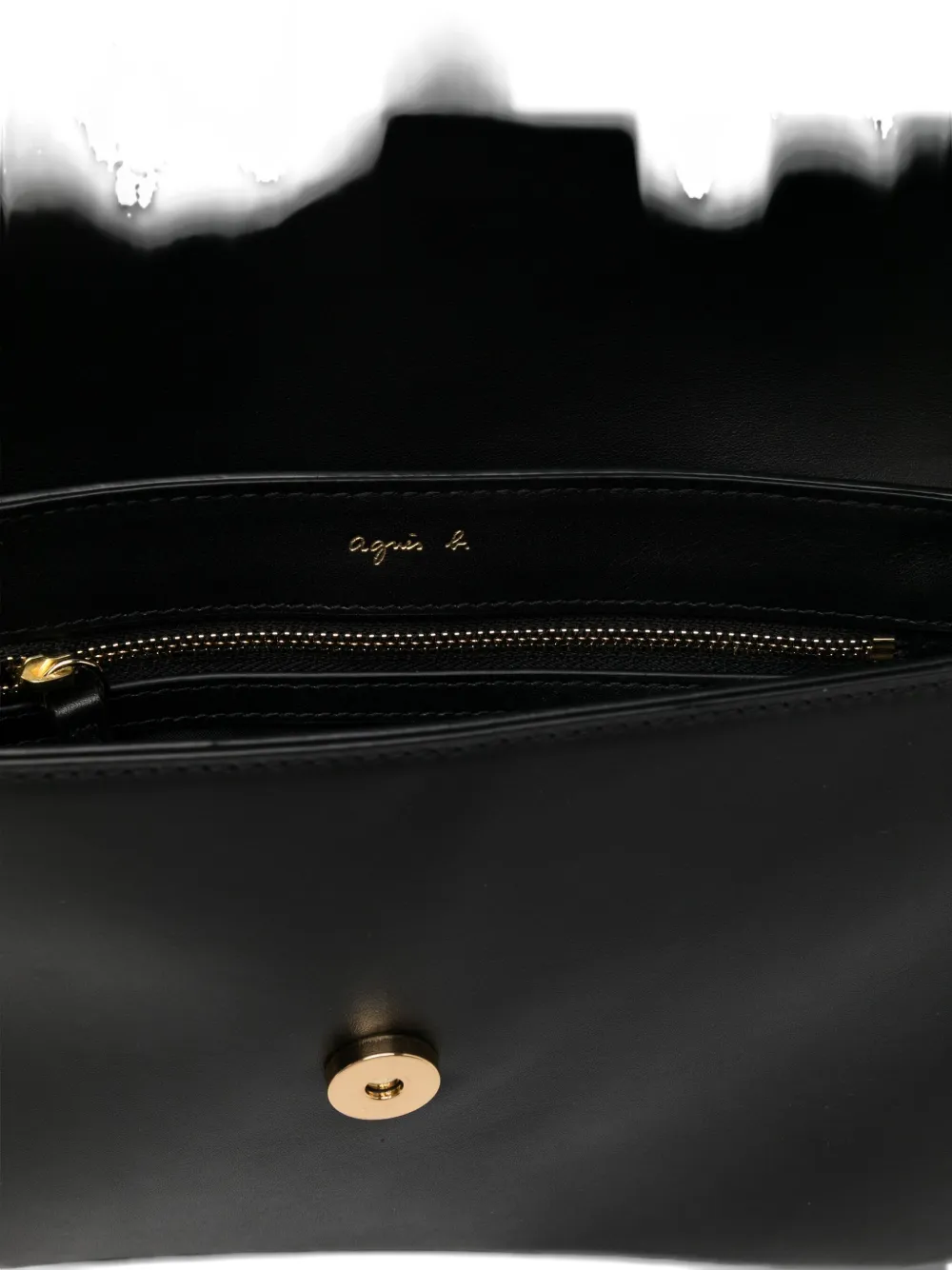 Agnès B. Logo-plaque Shoulder Bag In Black