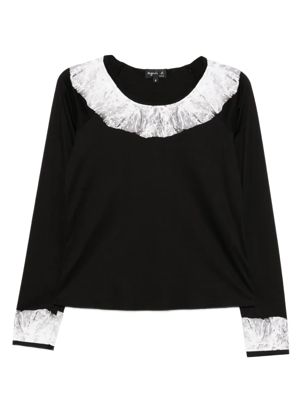 agnès b.  printed T-shirt | Black | Image 1