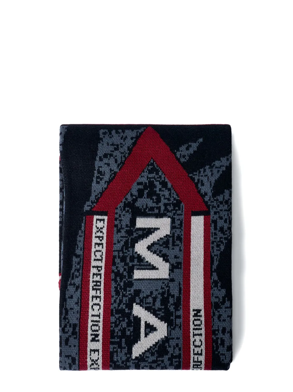 Martine Rose Logo-motif Fringed Scarf In Multi