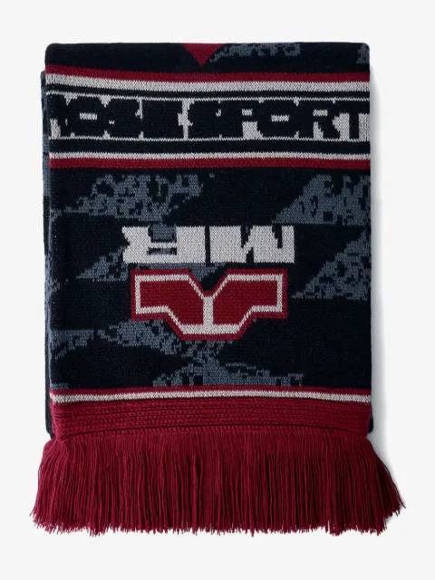 Martine Rose logo-motif fringed scarf