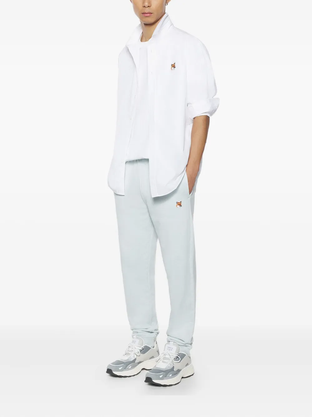 Maison Kitsuné Broek met logopatch - Grijs