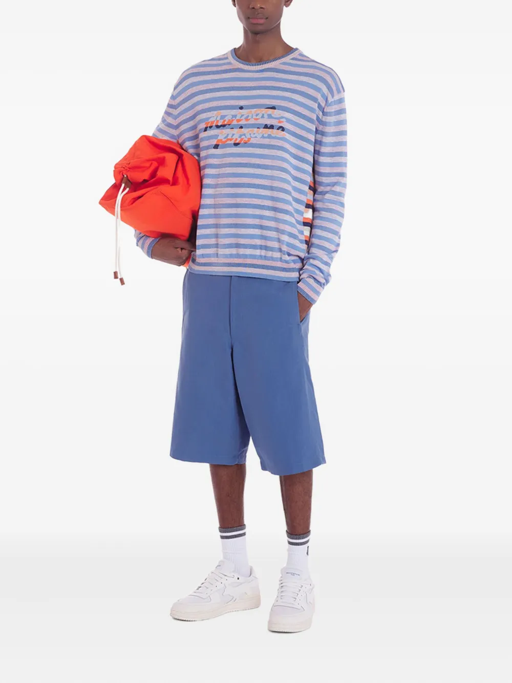 Maison Kitsuné Gestreepte trui - Blauw
