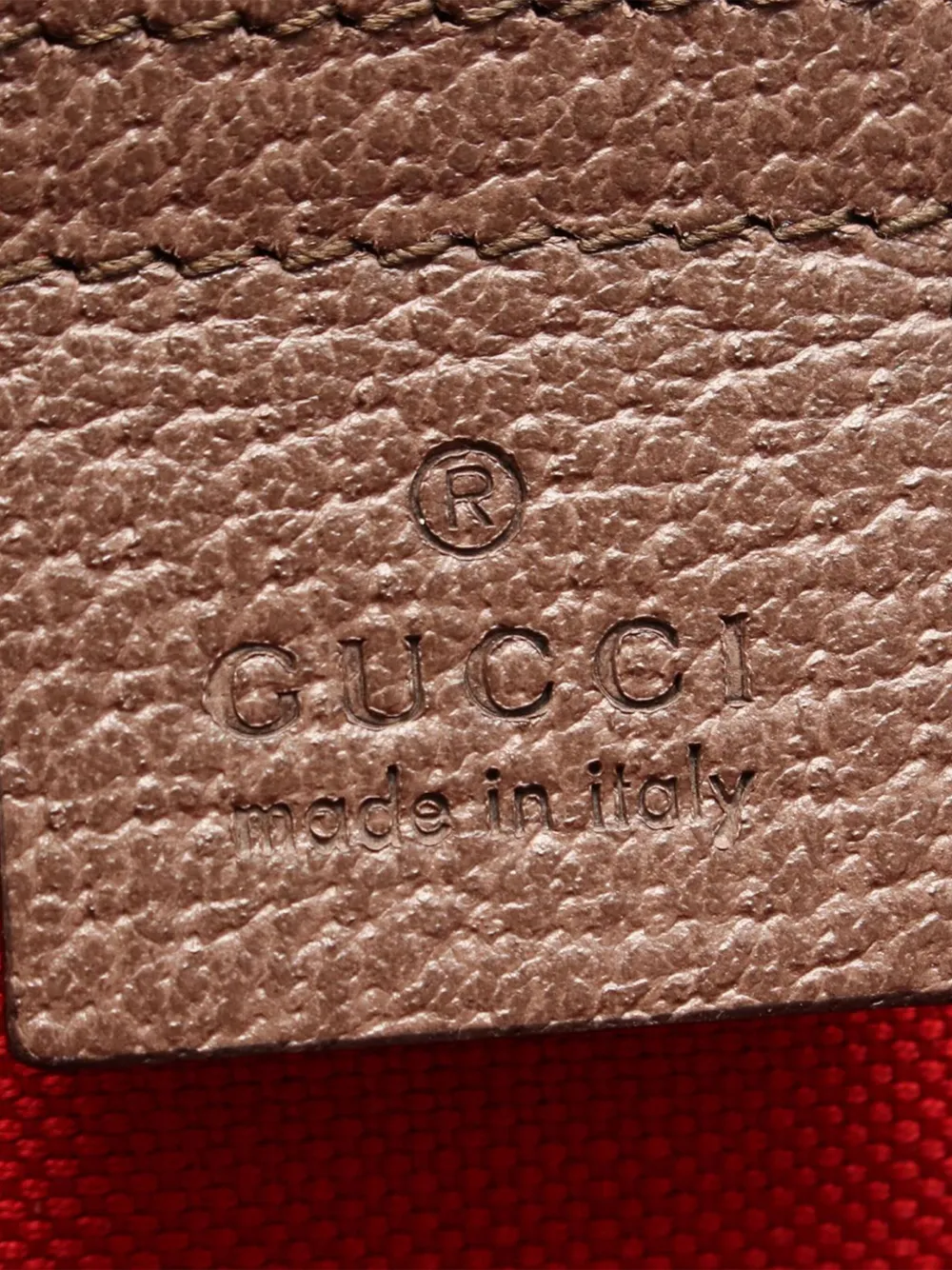 Pre-owned Gucci 2016-2025 Interlocking G Tweed Houndstooth Stripe Satchel In Red