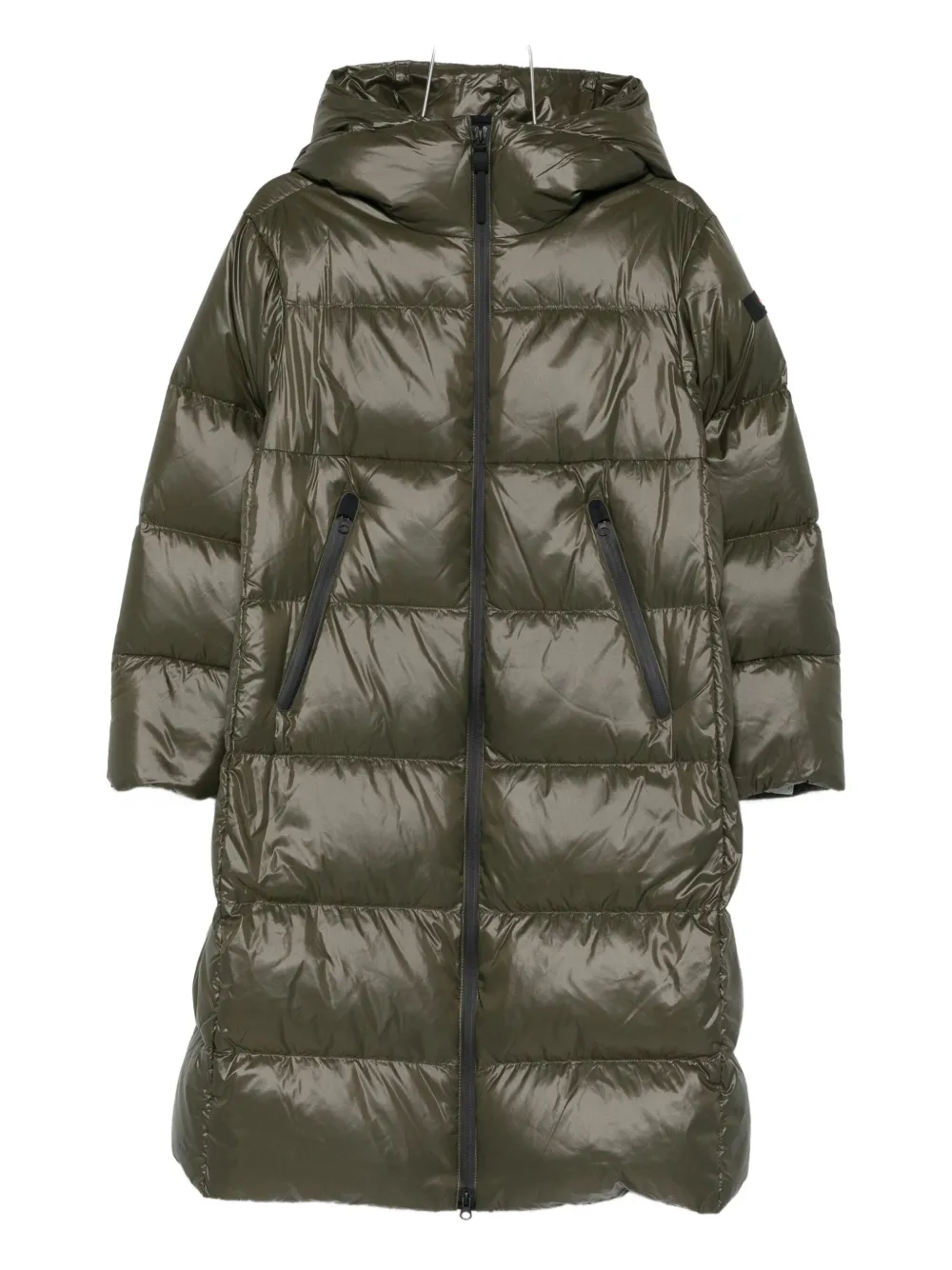 Peuterey Hooded Parka Coat In Green