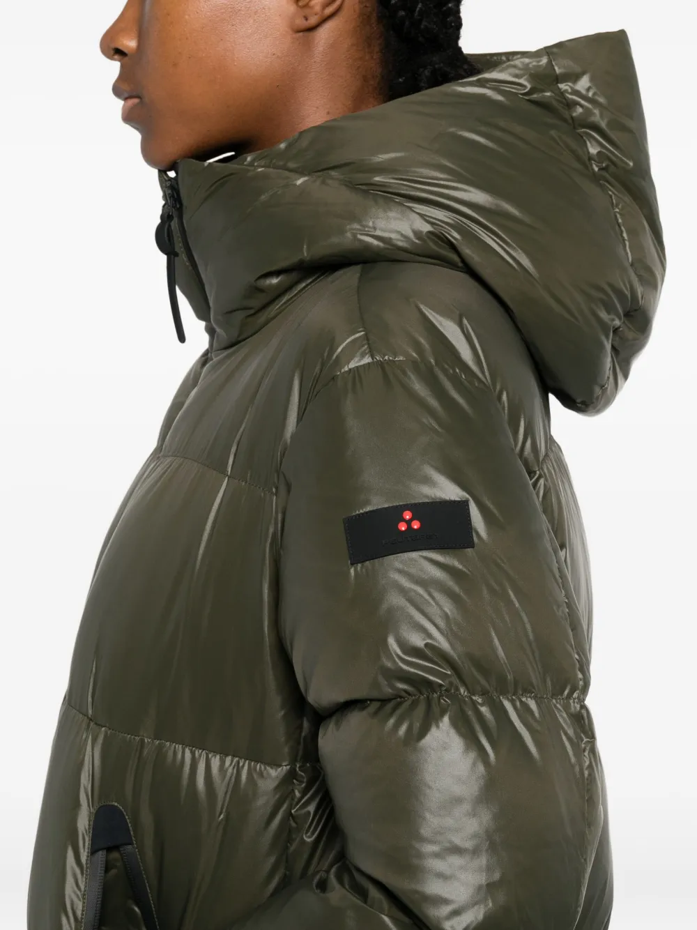 Peuterey Hooded Parka Coat In Green