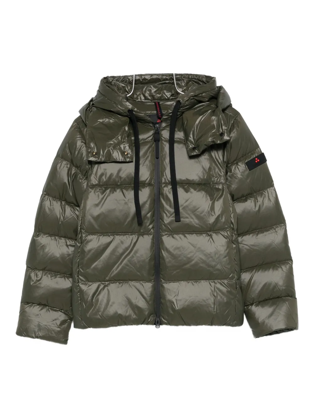 Peuterey Hooded Padded Coat In Green
