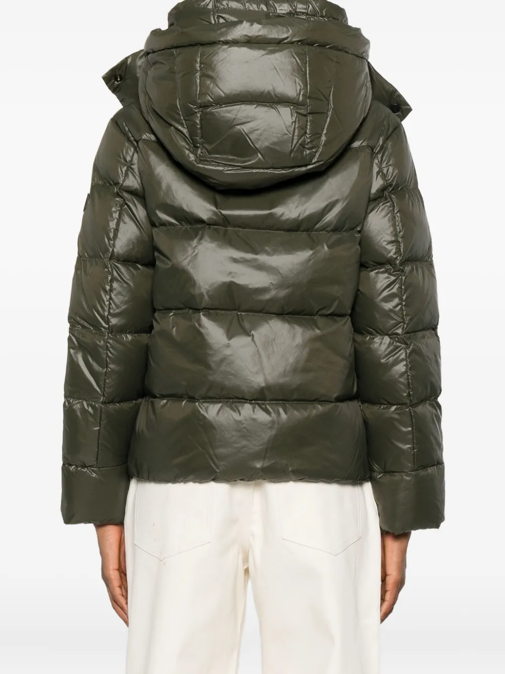 Peuterey Hooded Padded Coat In Green