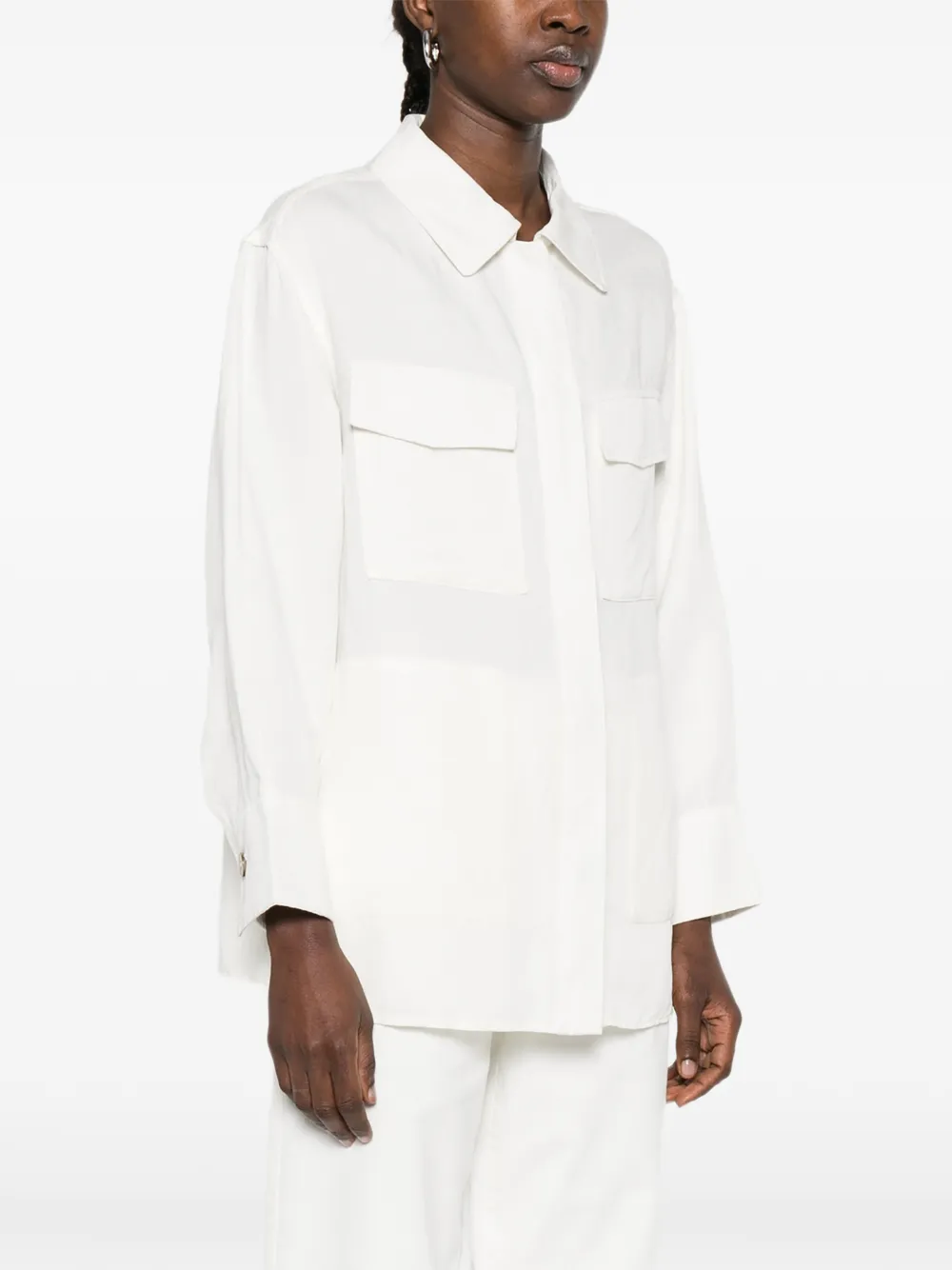  Gant Button-fastening Flap-pocket Overshirt - Neutrals 