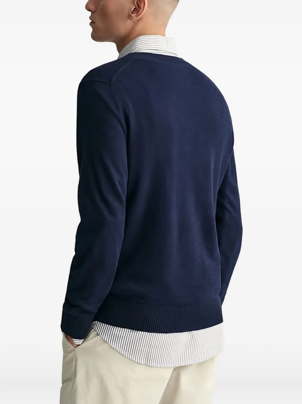  Gant Logo Crew-neck Sweater - Blue 