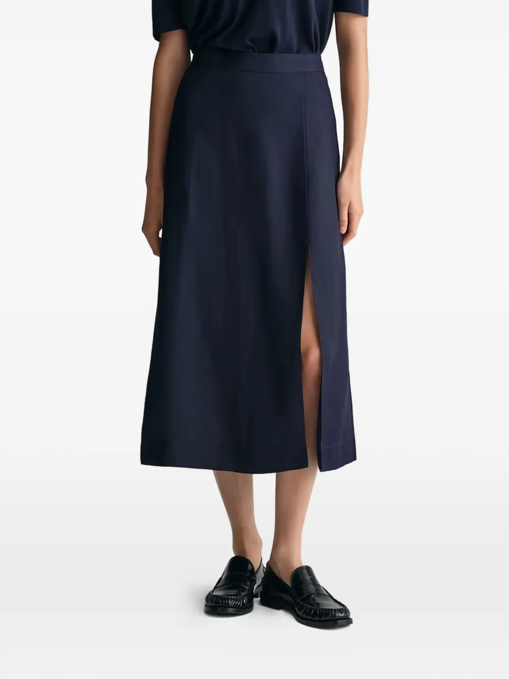  Gant Slit Midi Skirt - Blue 
