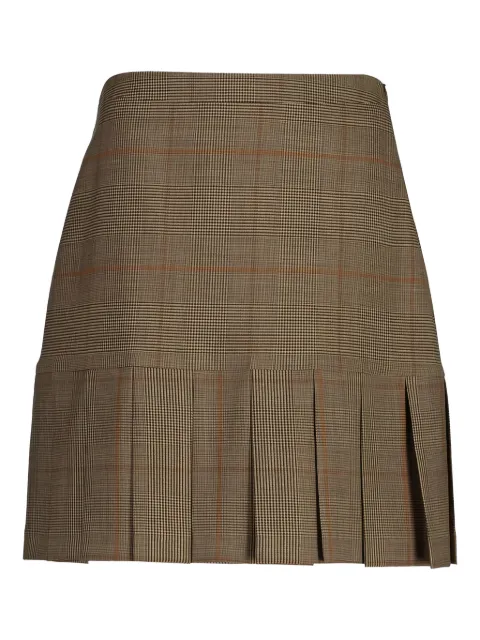 Gant checked pleated mini skirt
