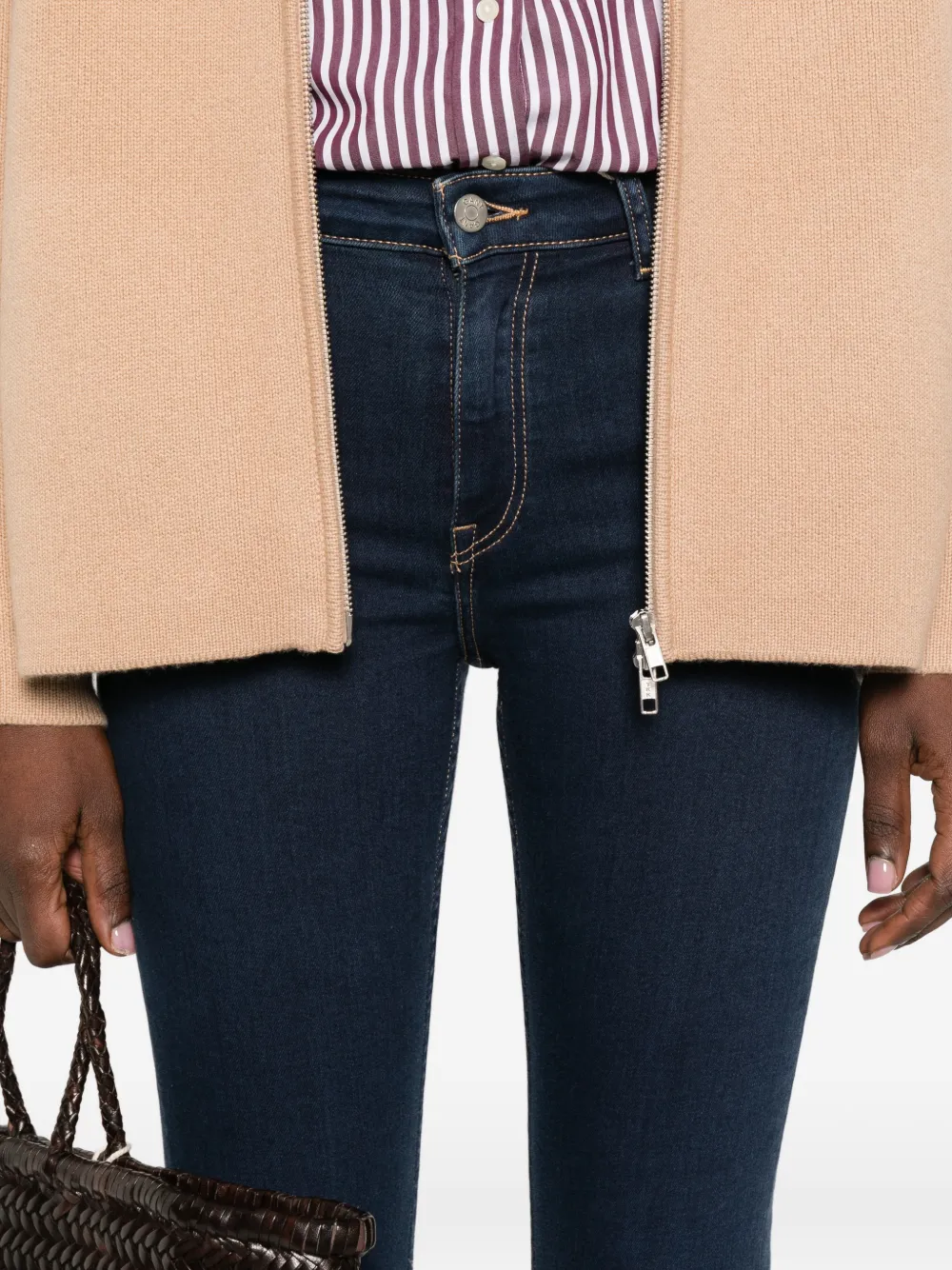 Gant Denim jeans met vijf zakken Blauw