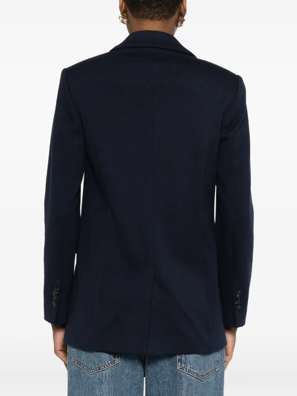 Flap-Pocket Single-Breasted Blazer