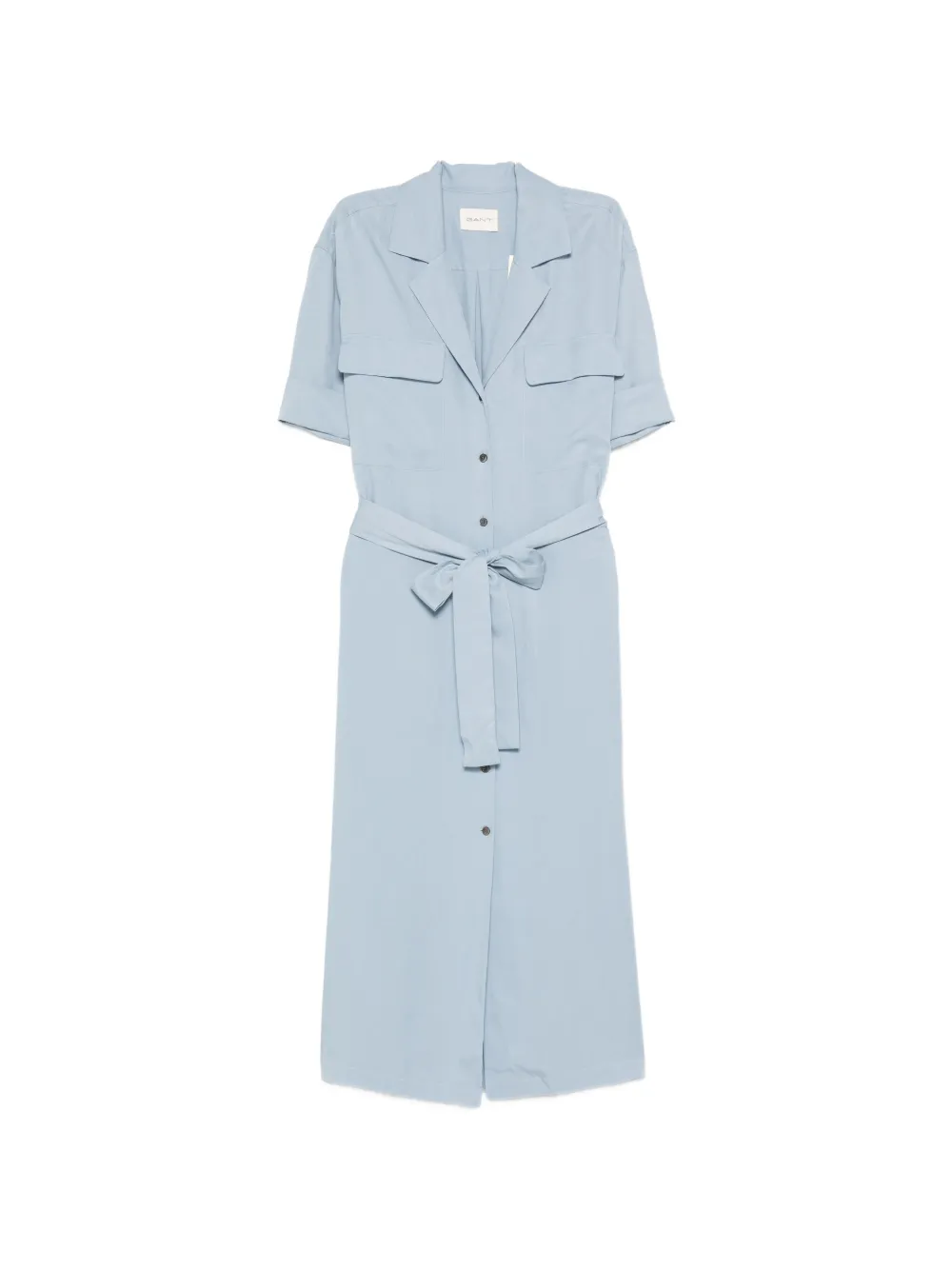 Gant buttoned belted midi dress - Blu