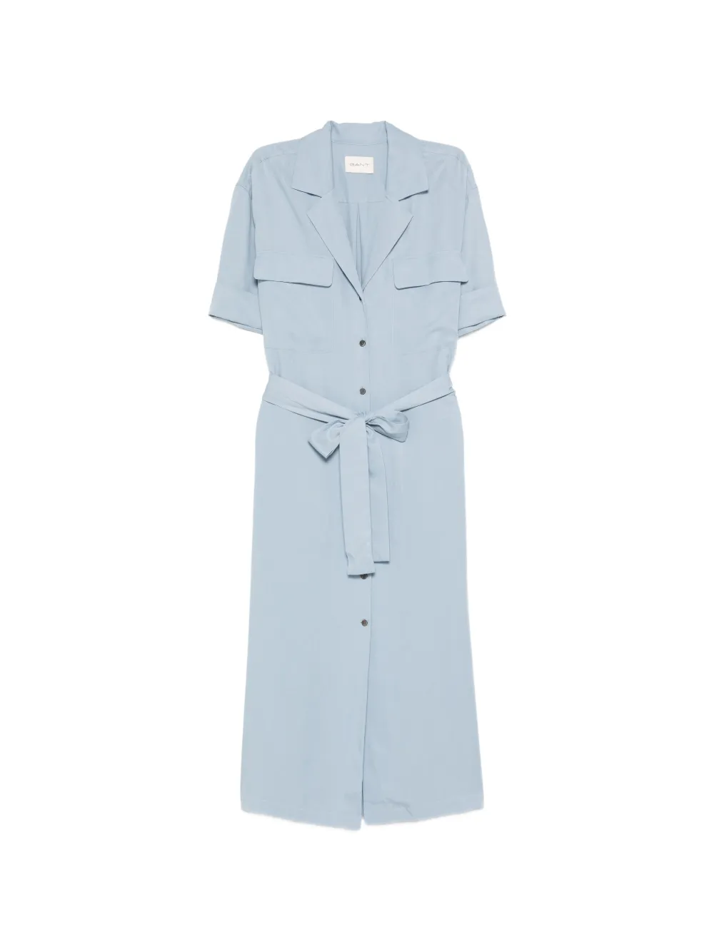 Gant buttoned belted midi dress - Blue