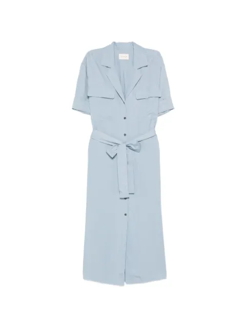 Gant button-fastening belted midi dress