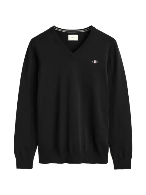 Gant V-neck logo sweater