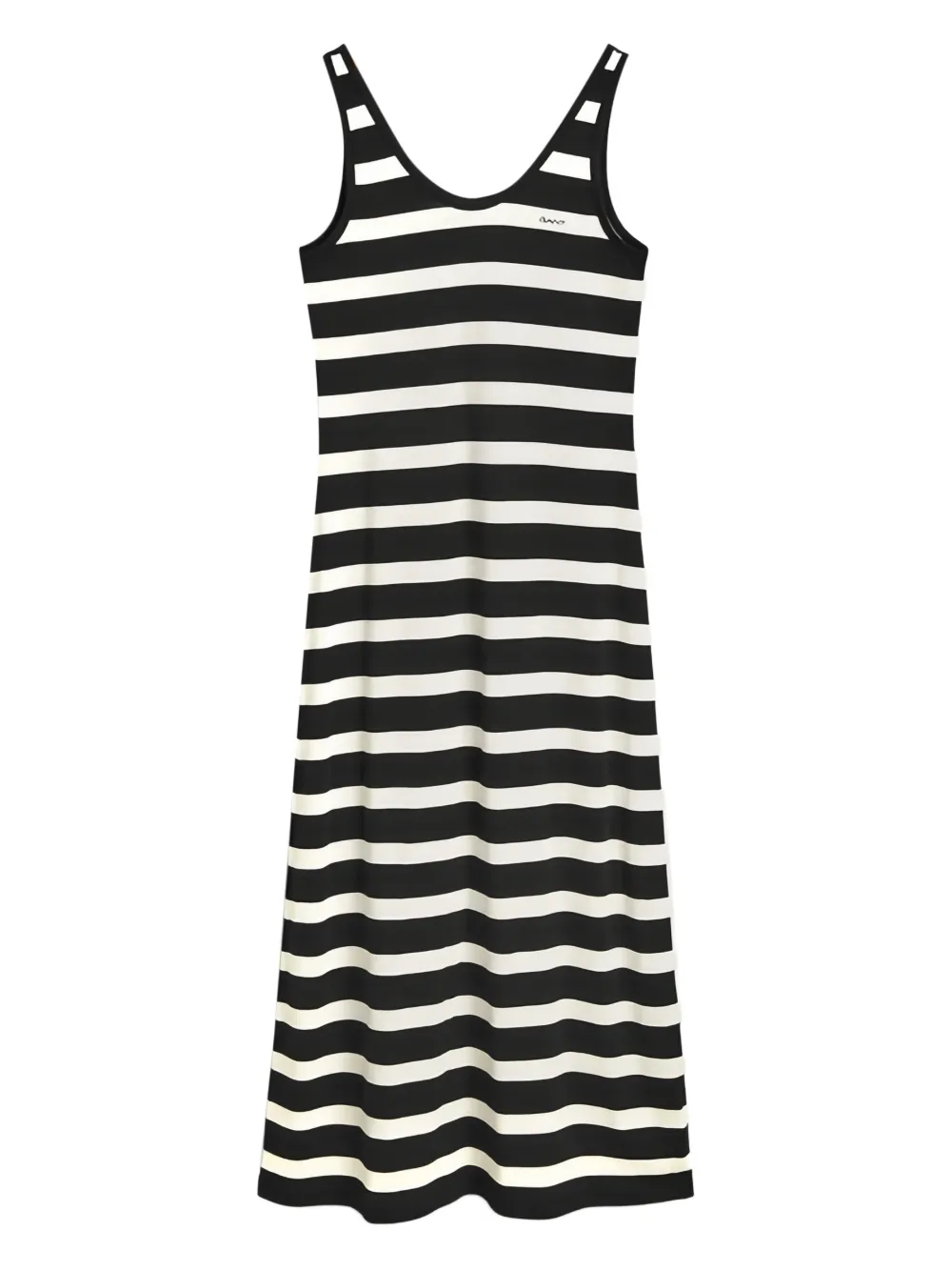 Gant striped scoop-neck midi dress - Nero