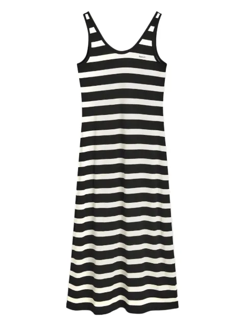 Gant striped scoop-neck midi dress