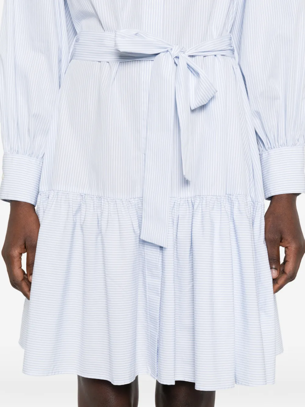 Gant Gestreepte mini-jurk met ceintuur Wit