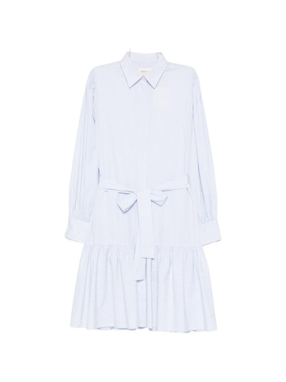 Gant belted striped-pattern mini dress - Bianco