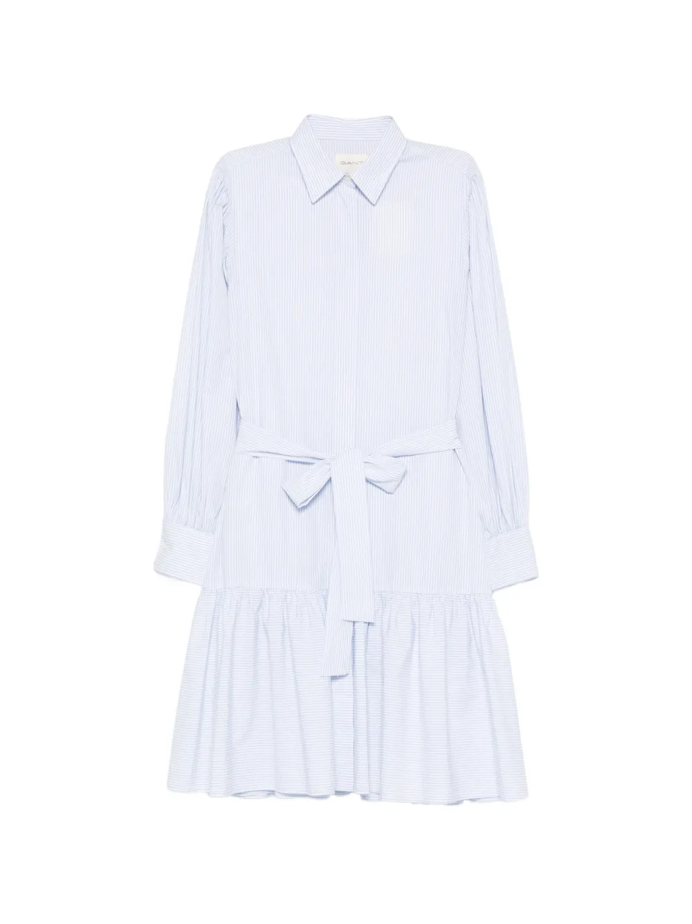 Gant belted striped-pattern mini dress - Bianco