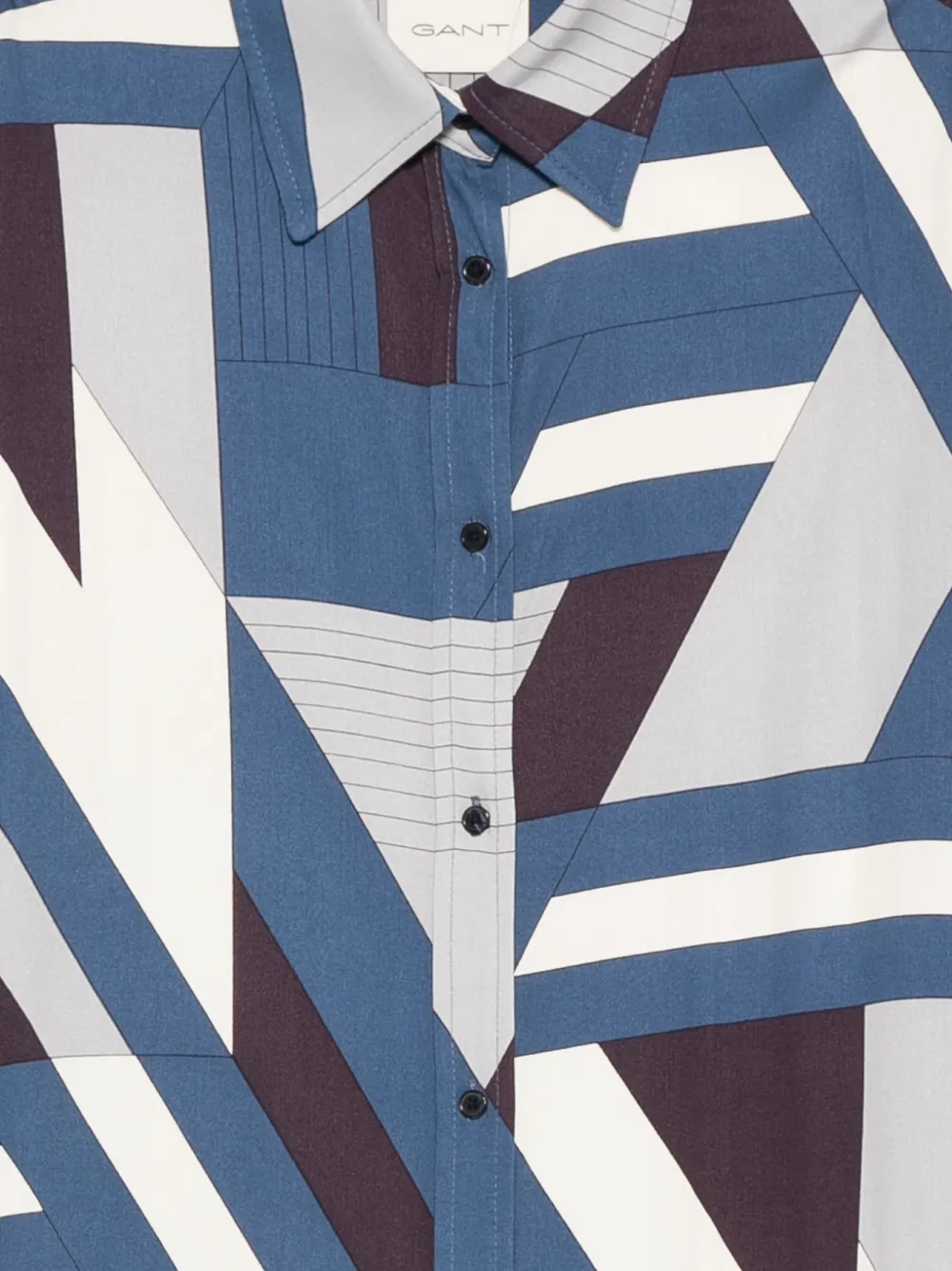 Gant Blousejurk met gestrikte taille en patroon Blauw