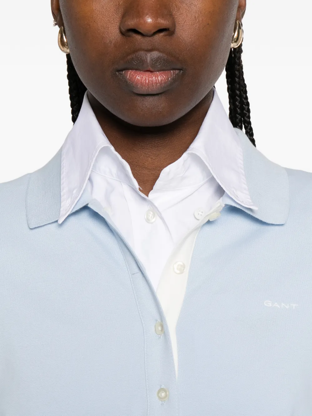 Gant Jurk met polokraag Blauw
