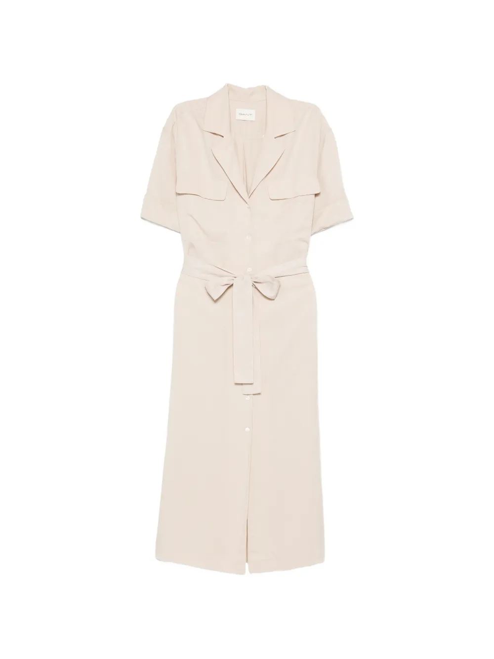 Gant buttoned belted midi shirt dress - Toni neutri