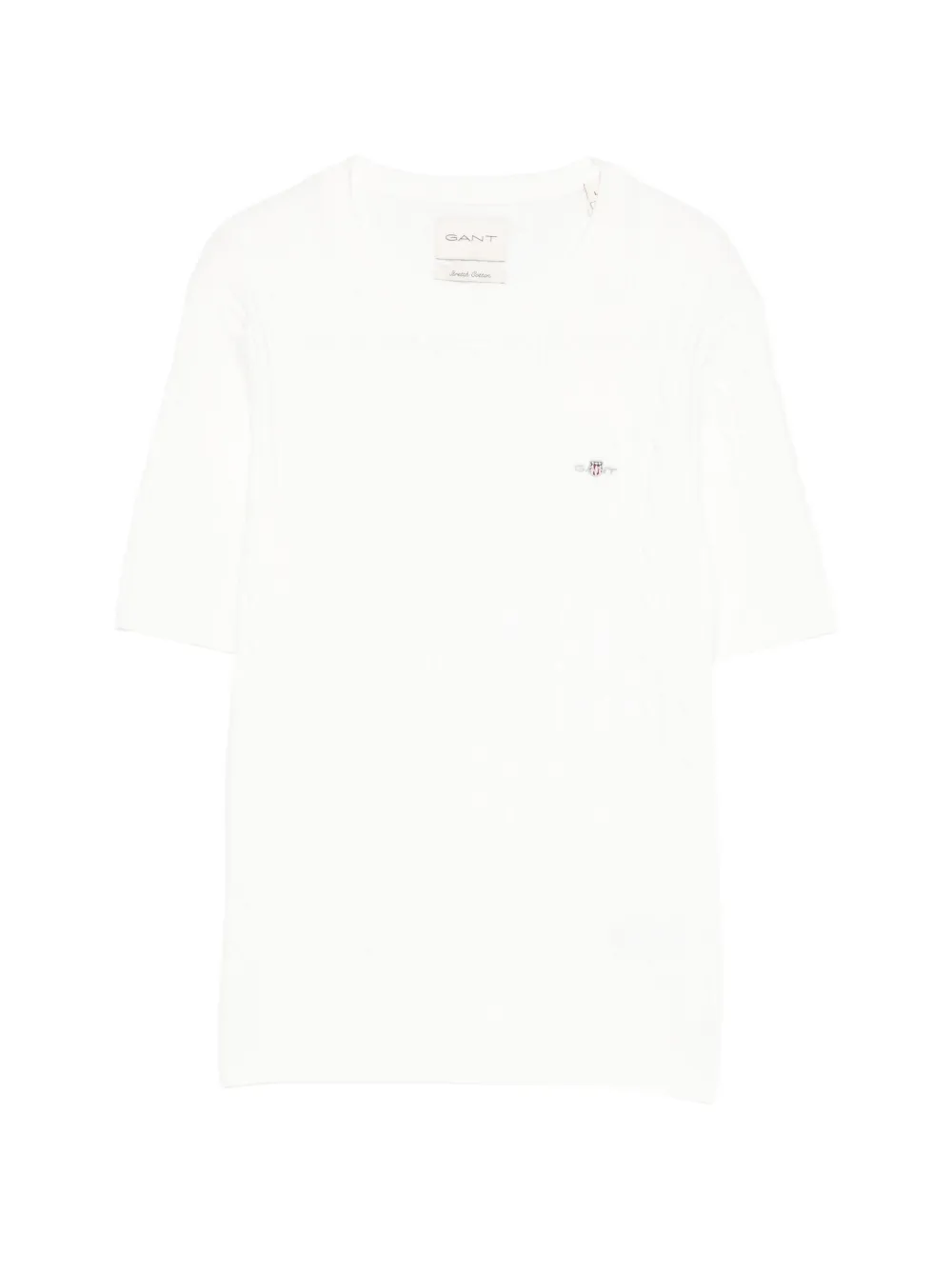 Gant Geripptes T-Shirt - Weiß