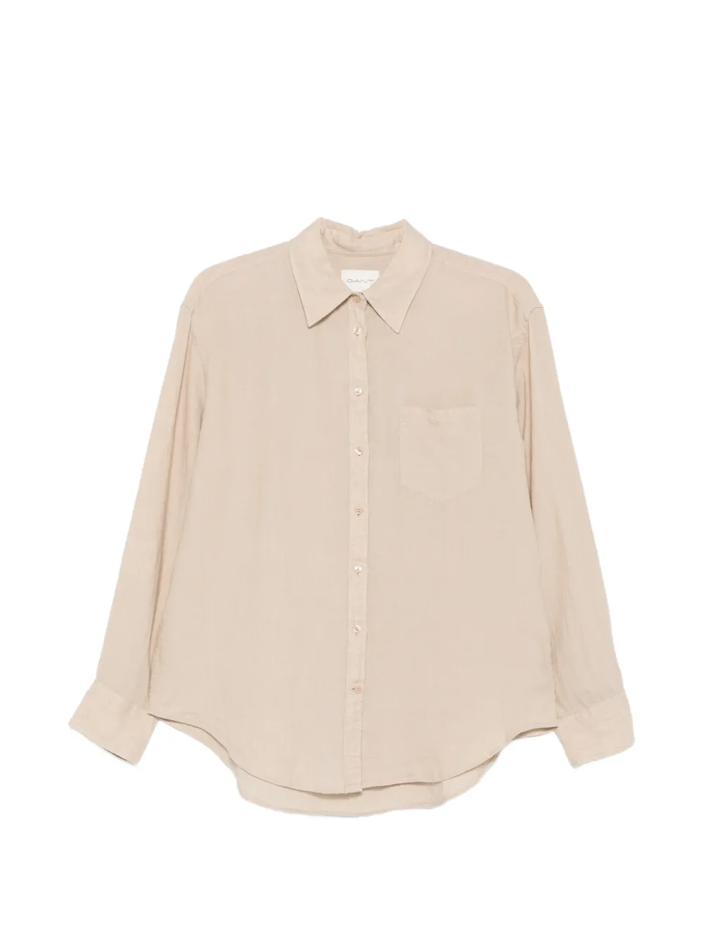 Gant chest-pocket button-up shirt - Nude