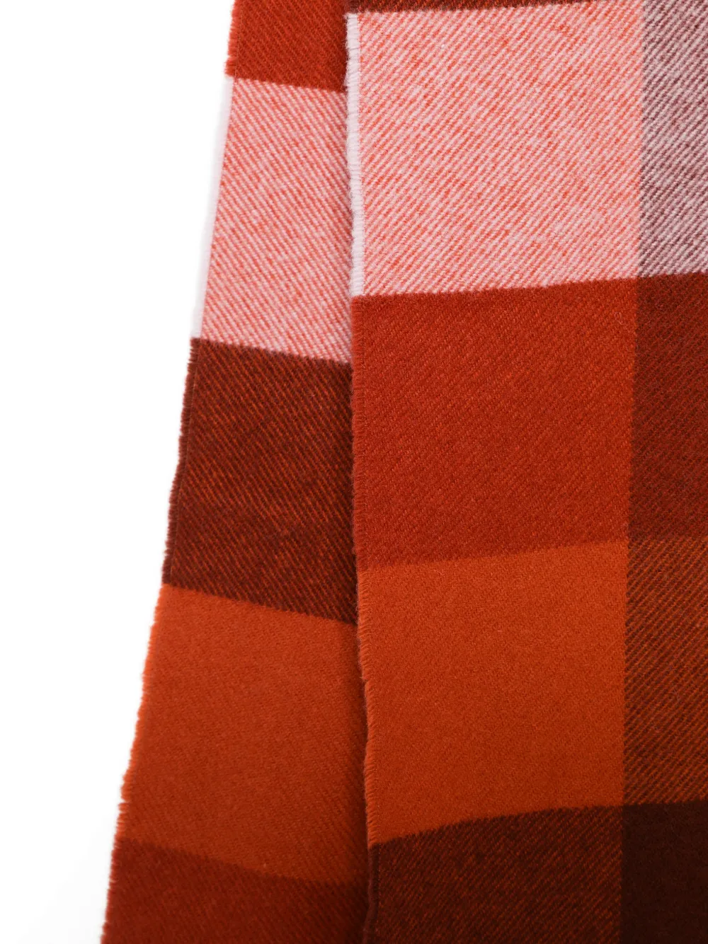  Gant Checked Fringed Scarf - Brown 