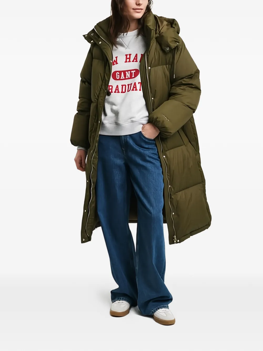  Gant Hooded Coat - Green 