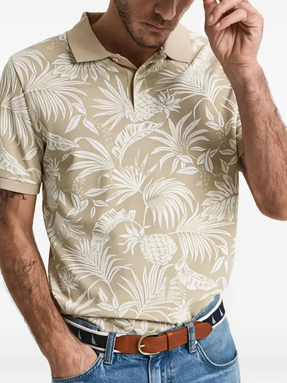  Gant Floral Polo Shirt - Neutrals 
