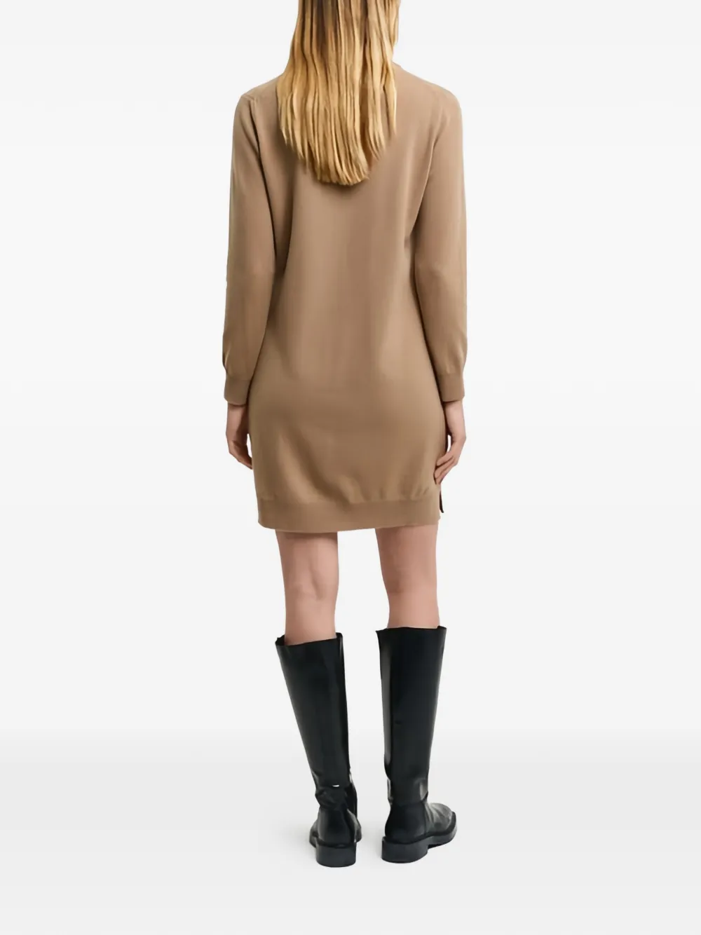  Gant Round-neck Midi Dress - Brown 