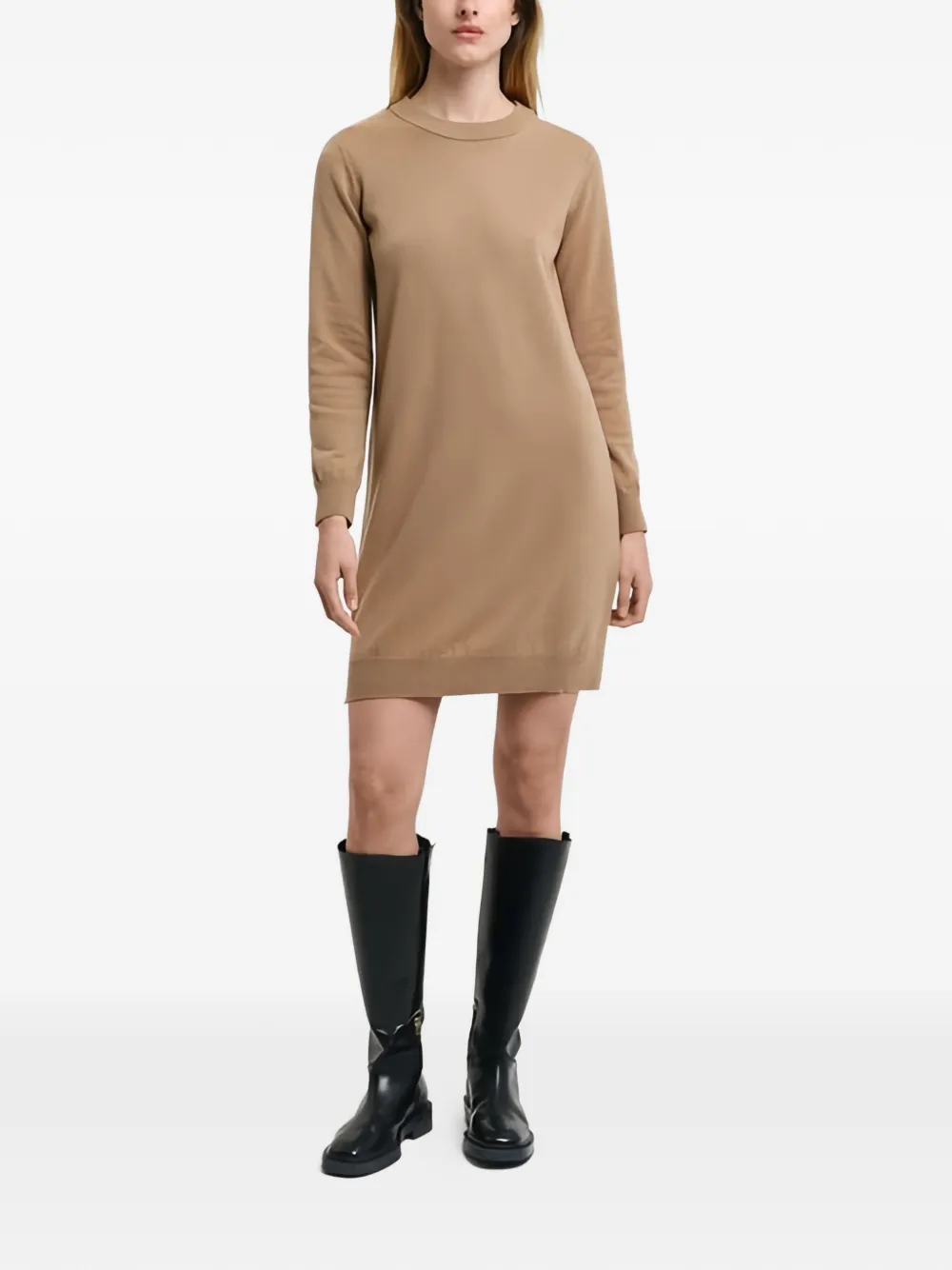  Gant Round-neck Midi Dress - Brown 