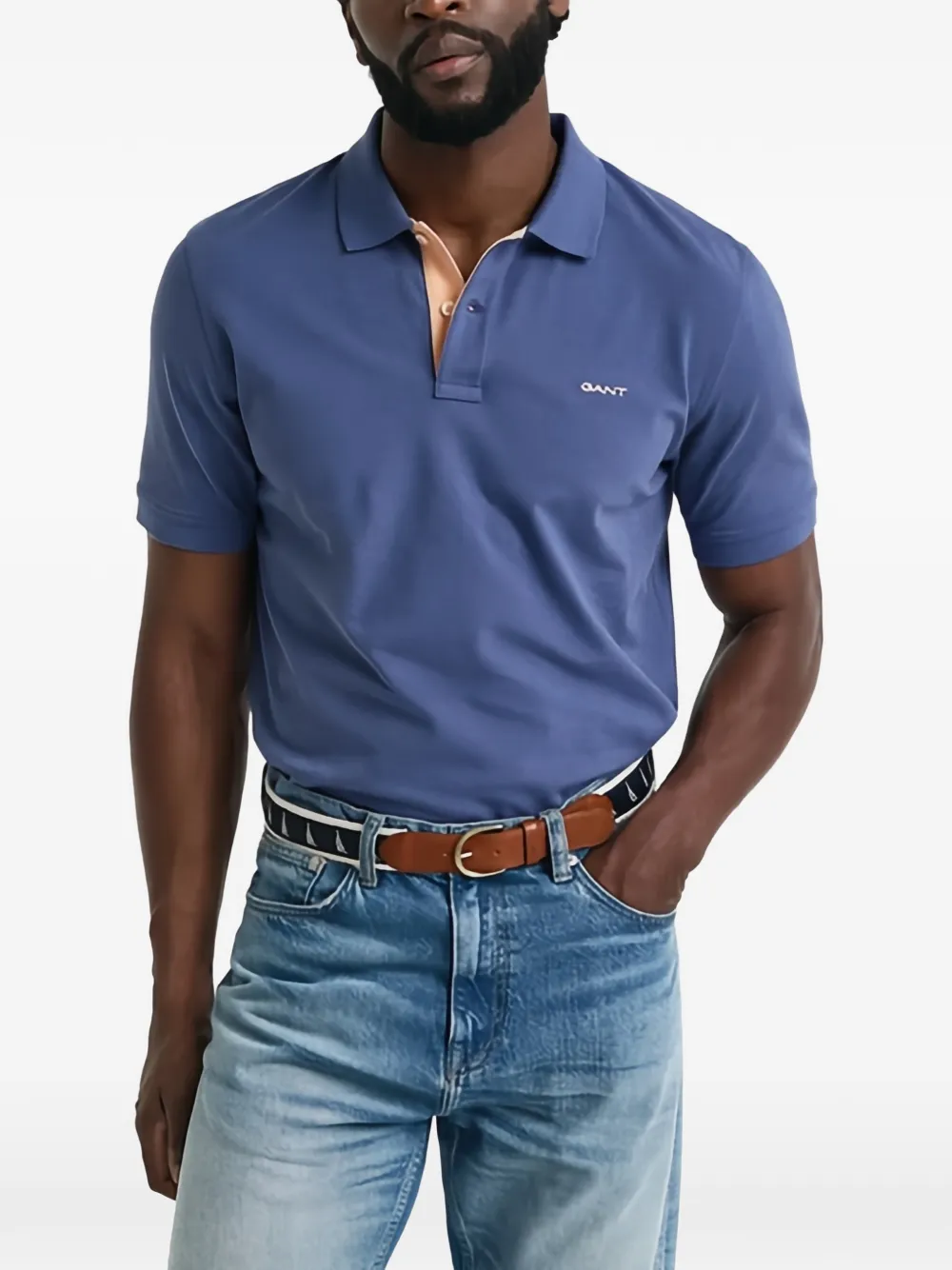 Gant short-sleeve polo shirt - Blauw