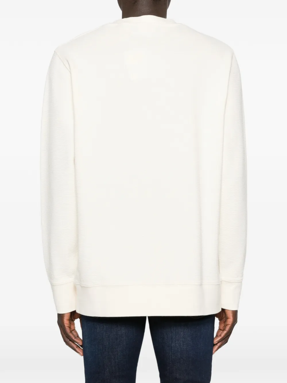 Gant Sweater met reliëf logo Beige