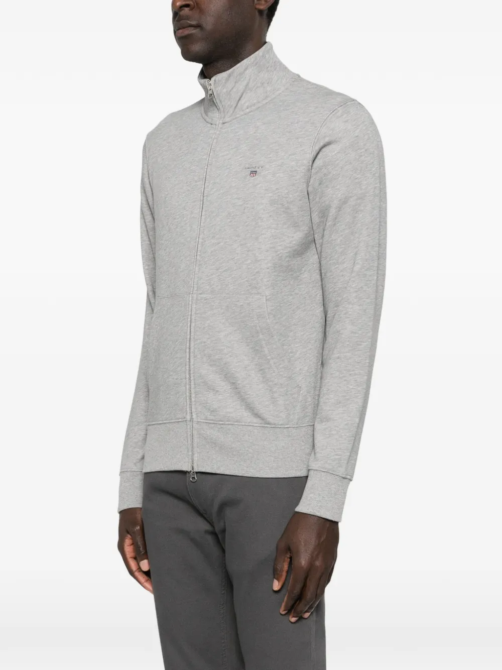  Gant Zip-up Long-sleeve Sweatshirt - Grey 