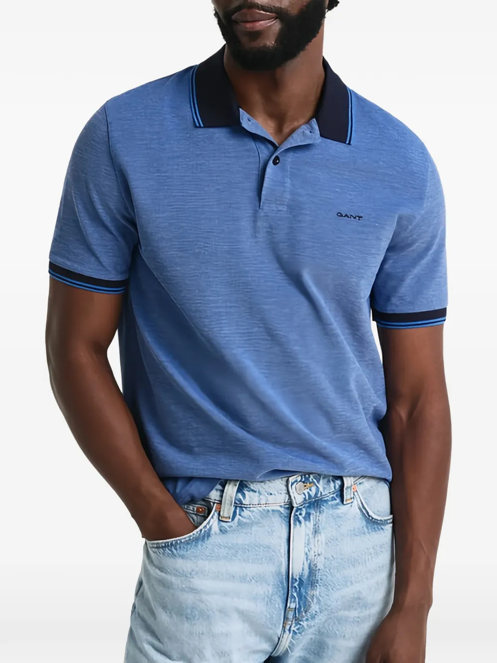 Gant button-fastening polo shirt - Blauw