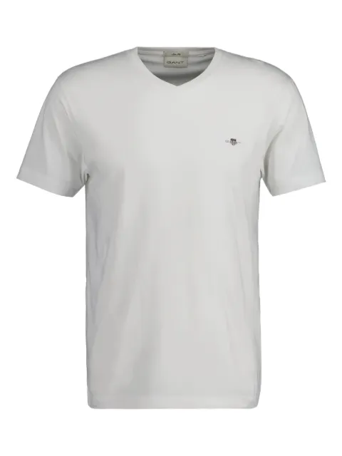 Gant V-neck logo-detail T-shirt