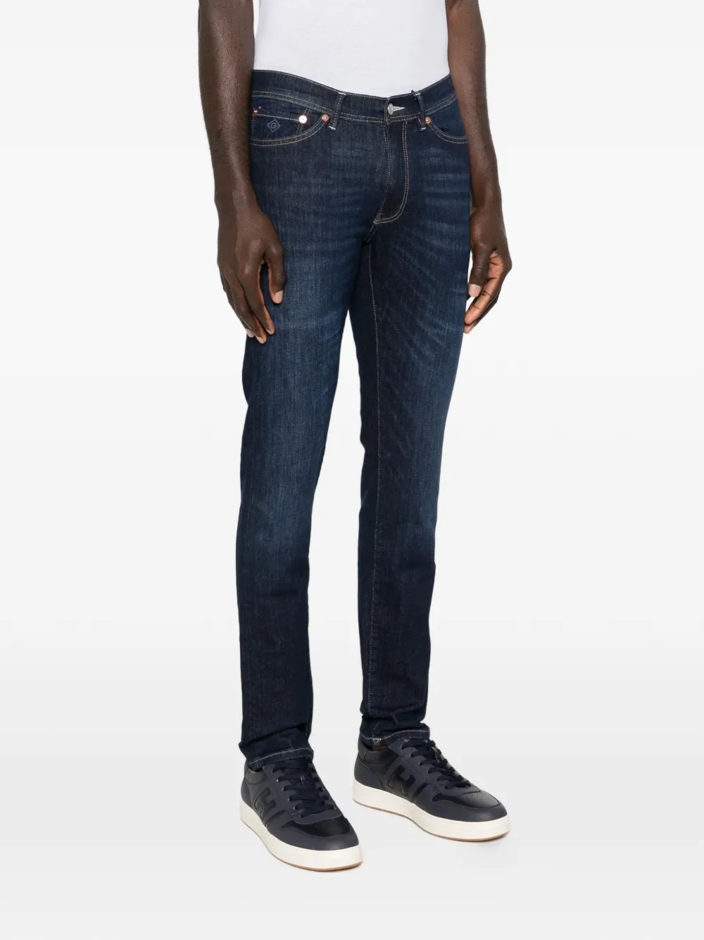 Gant Jeans met vijf zakken Blauw
