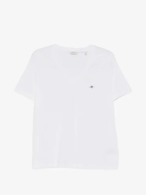 Gant V-neck logo T-shirt