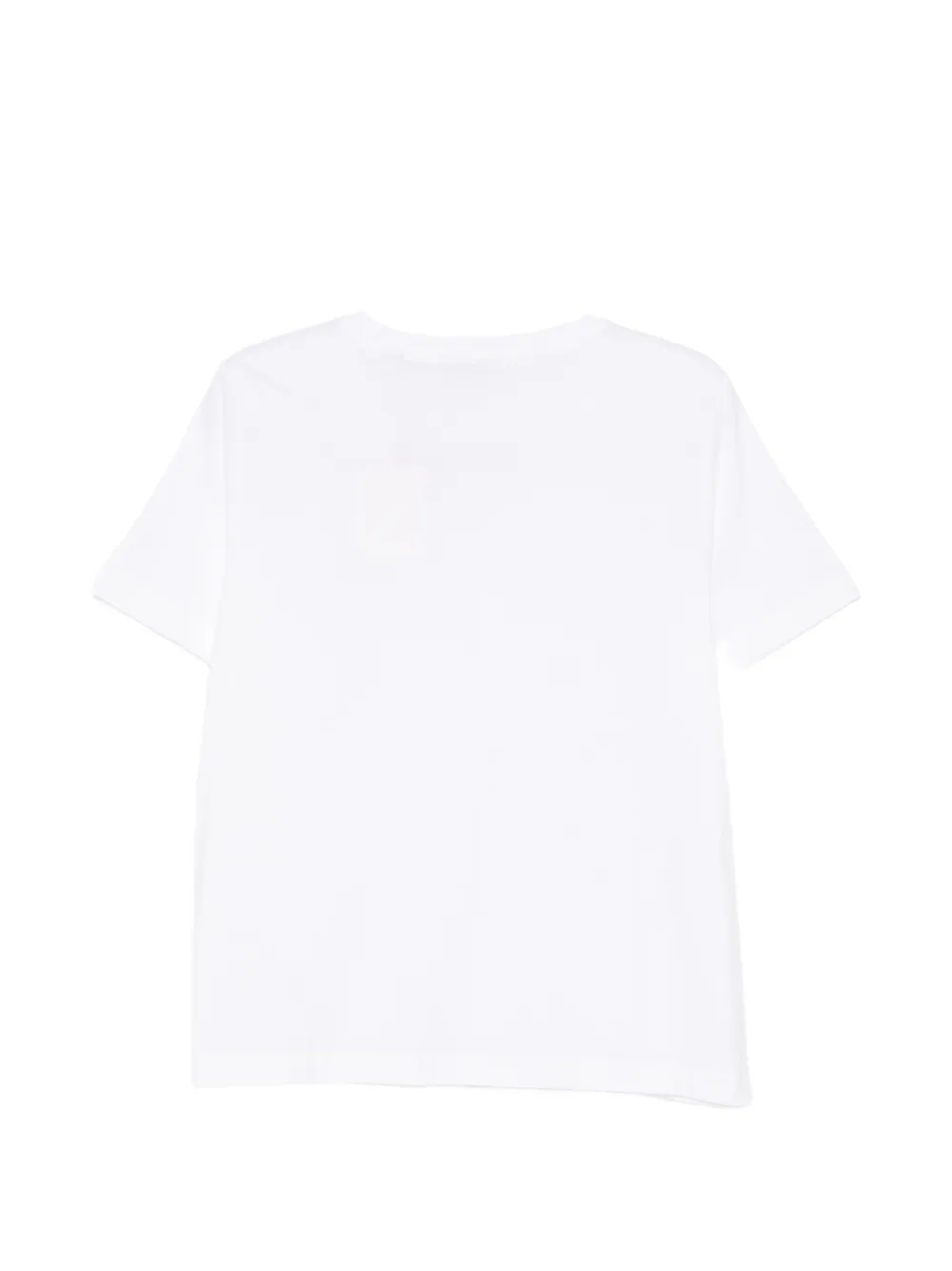 Gant T-shirt met V-hals en logo Wit